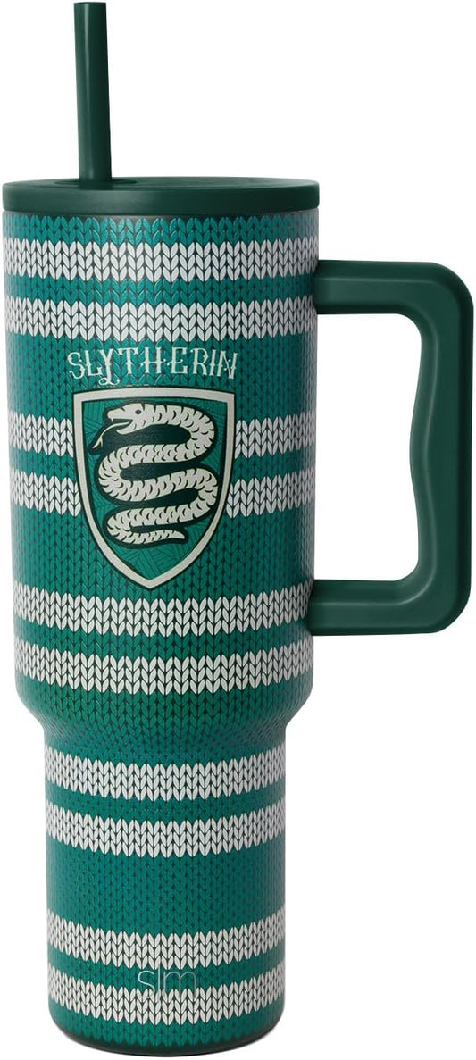 Simple Modern Harry Potter 40 oz Tumbler with Handle and Straw Lid | Insulated Reusable Stainless Steel Water Bottle Travel Mug | Gifts for Women Men Him Her | Trek Collection | 40oz | Slytherin Scarf