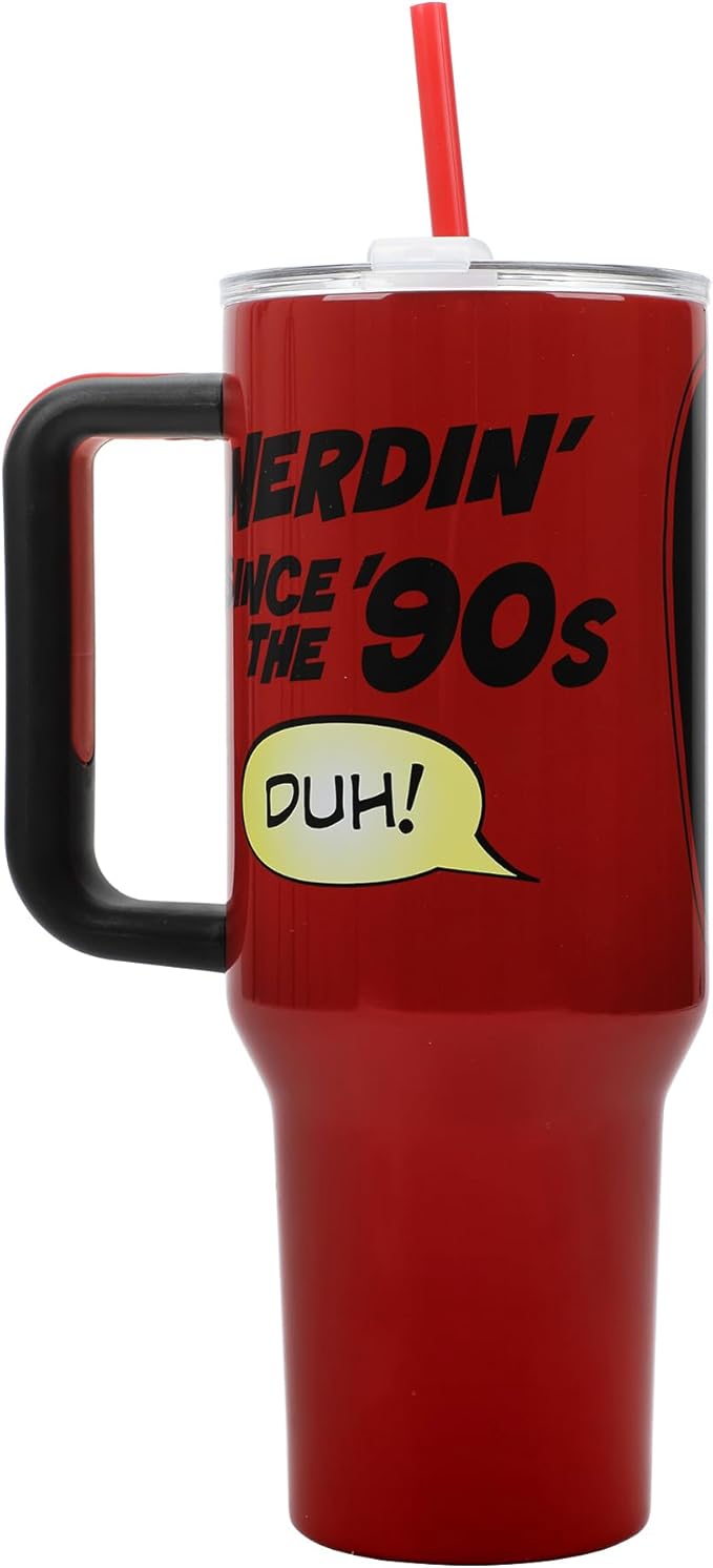 Bioworld Deadpool Nerdin' Since The 90s 40 Oz Stainless Steel Tumbler