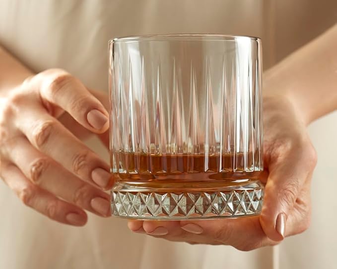 Pasabahce Exclusive Whiskey & Cocktail Glasses Set Of 4 - Premium Old Fashioned Glasses - Premium Scotch, Bourbon, Liquor, Rum Glasses - 11.75 Oz Drinking Glasses - Perfect for Parties, Gifts