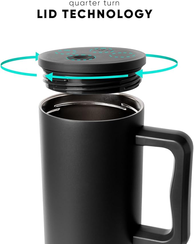 Simple Modern 40 oz Trek Tumbler with Handle and Straw Lid | Cup Holder Friendly Insulated Stainless Steel Travel Mug | Ocean Tide