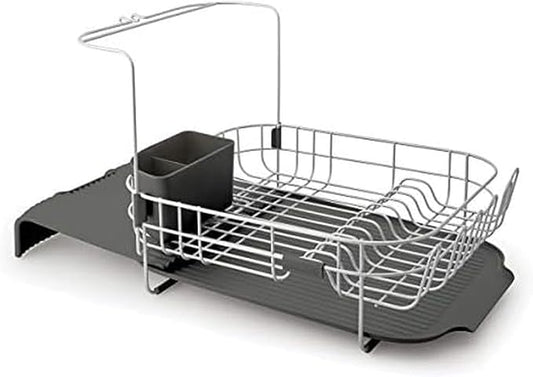 KitchenAid Satin Wire Expandable Dish Rack, 23.18-Inch, Gray