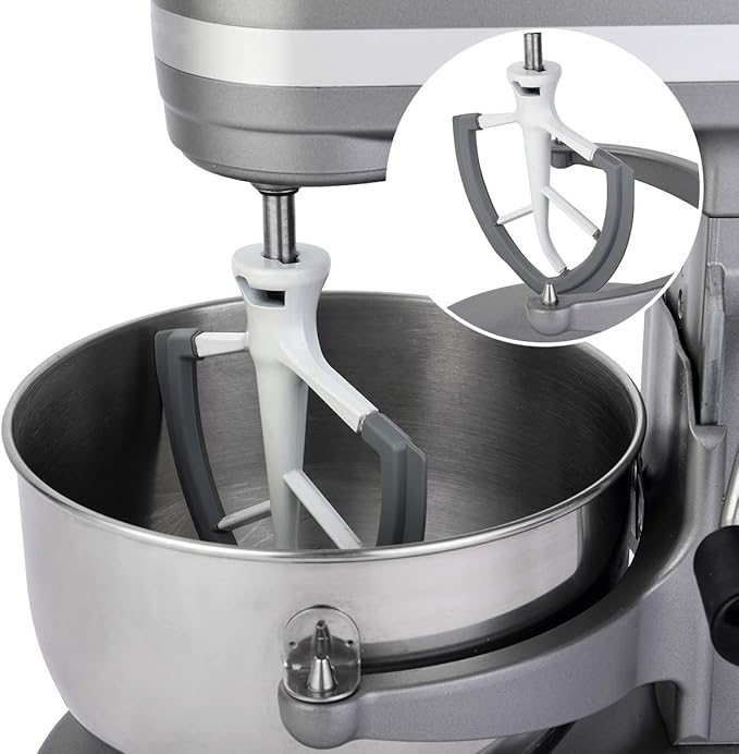 Flex Edge Beater for KitchenAid Bowl-Lift Stand Mixer - 6 Quart Flat Beater Paddle with Flexible Silicone Edges