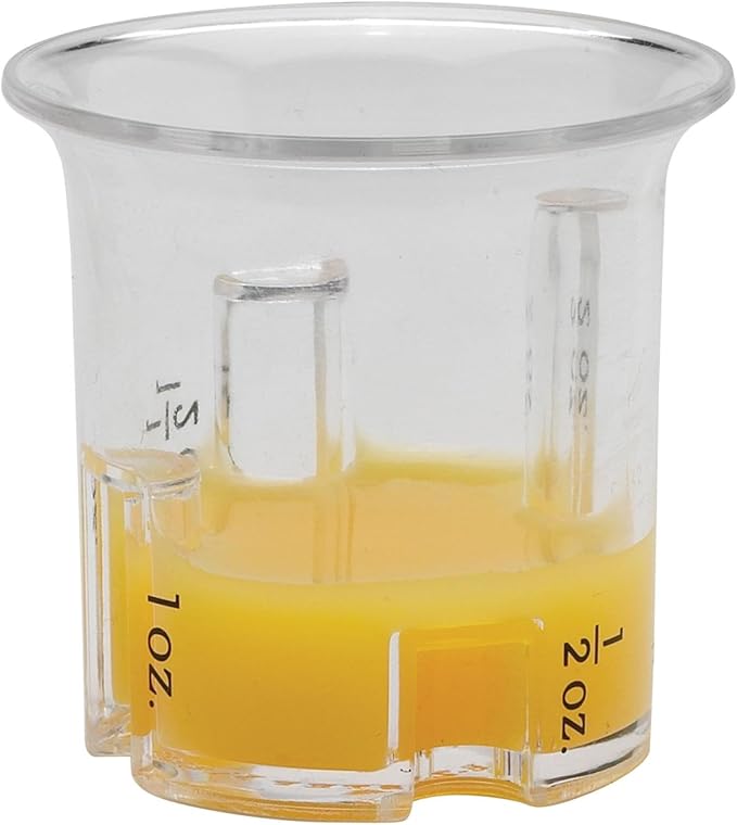 HIC Kitchen E-Z 4-Step Multi Measure Bar Cocktail Jigger, 0.5-Ounce to 2-Ounces