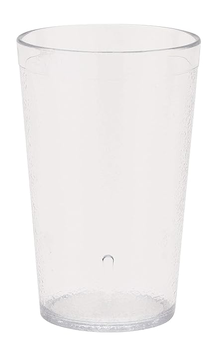 GET Unbreakable Stackable Restaurant Plastic Tumbler/Cup (Set of 12) 9.5 Ounce Clear | For Restaurants and Home, Dishwasher Safe, BPA Free