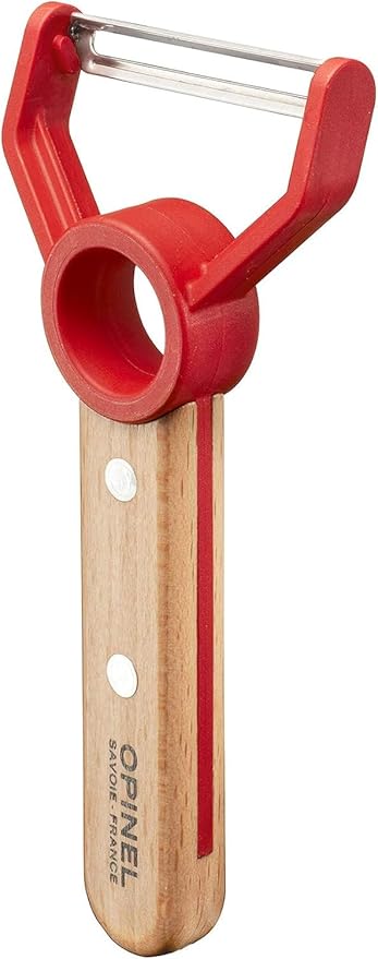 Opinel Le Petit Chef Complete 3 Piece Kitchen Set, Chef Knife with Rounded Tip, Fingers Guard, Peeler, For Children and Teaching Food Prep and Kitchen Safety, Made in France