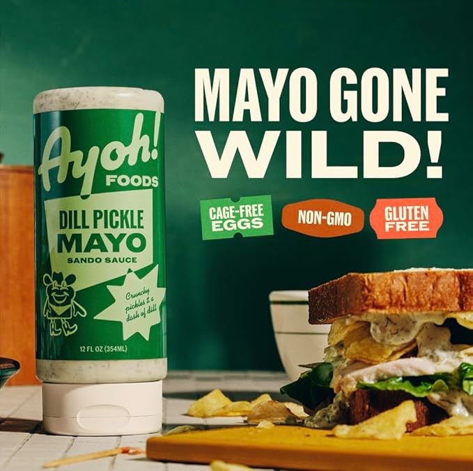 Ayoh Foods, Mayo Gone Wild, Made by Molly Baz - Easy to Squeeze, Perfect for; Sandwiches, Burgers, Fries, Nuggets, Wraps & Dips (4 Pack, Flavors Pack) - Gift for Sauce Lovers