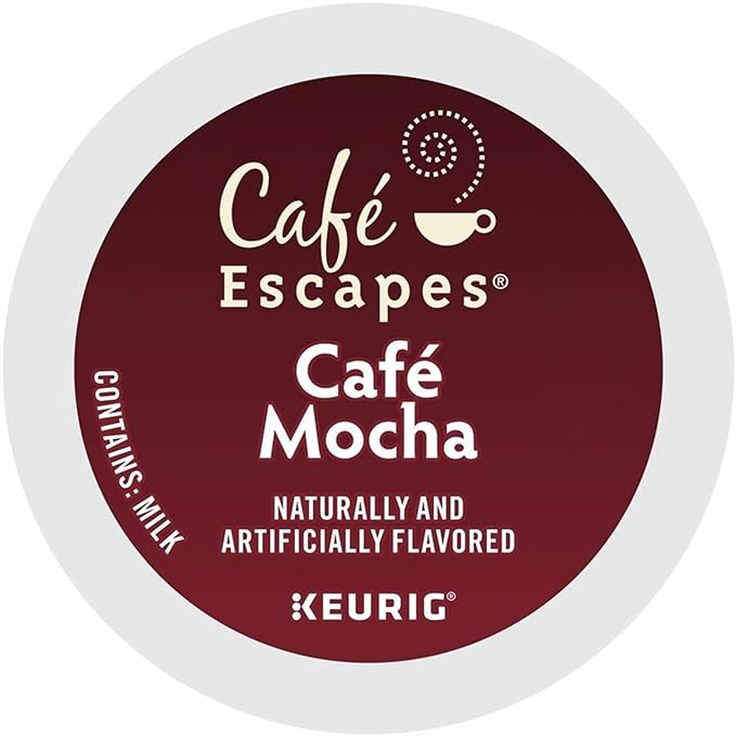 Cafe Escapes™ Single-Serve Coffee K-Cup® Pods, Cafe Mocha, Carton Of 24
