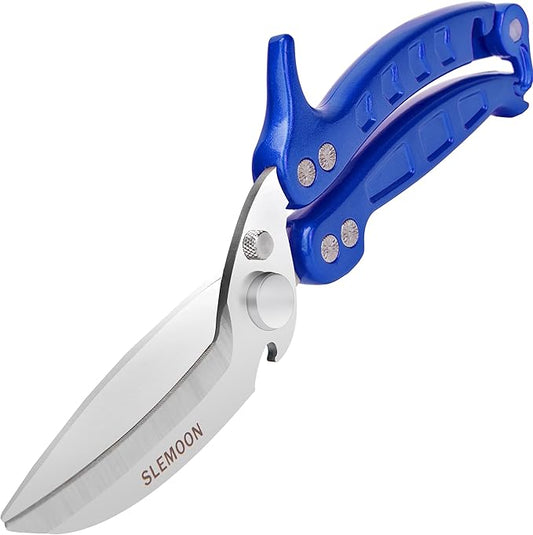Kitchen Shears Heavy Duty Poultry Shears Meat Cutting Dishwasher Safe and Stainless Food Kitchen Scissors for Chicken Turkey Thanksgiving,Blue