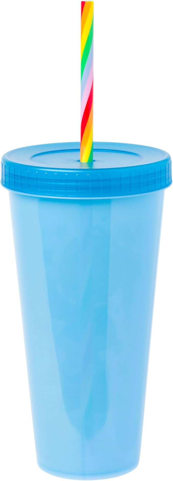 Silver Buffalo Rainbow Brite Color Change Plastic Tumbler Set Featuring Rainbow Brite, Patty O’Green, La La Orange, and Shy Violet, 24 Ounces (Pack of 48)