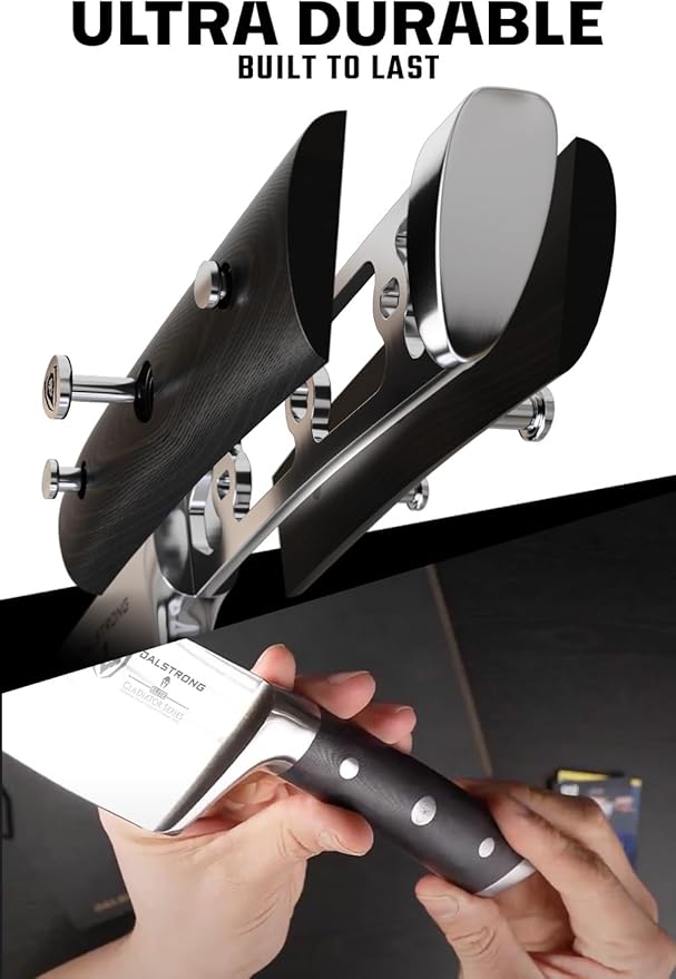 Dalstrong Chef Knife - 7 inch - Gladiator Series Elite - Forged High Carbon German Steel - Razor Sharp Kitchen Knife - Full Tang - Black G10 Handle - Sheath Included - Chef's Knife - NSF Certified