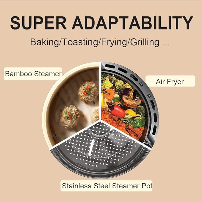 Numola Air Fryer Parchment Paper Liners, 100 Pcs Disposable Papers Liner for Baking, 8 Inch Safe Air Fryer Paper, Non-stick Steamer Liner for Microwave, Oven, Steaming Basket