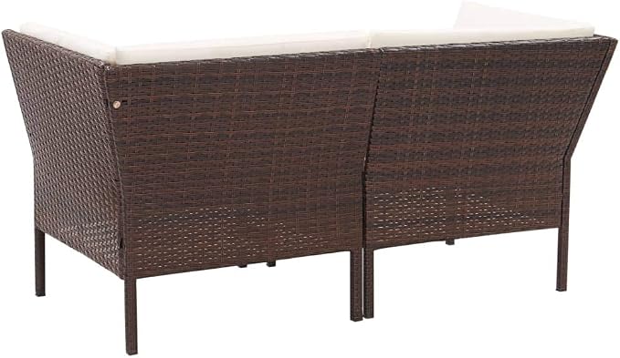 6 Piece Garden Lounge Set, Contemporary Outdoor Patio Furniture Sectional - Image 6