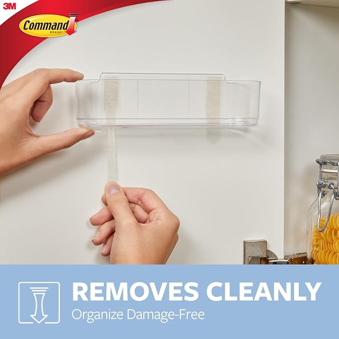 Command Large Caddy, Holds up to 4 lb, 8.6" x 3.1" x 3", 1 Caddy with 4 Command Strips, Damage Free Organization Wall Mount to Cabinet, Kitchen, Pantry, Closet, or Under Sink