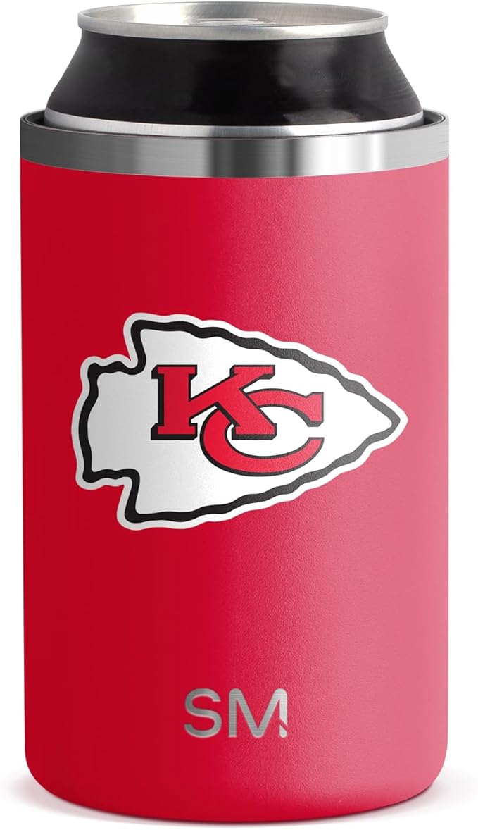 Simple Modern Officially Licensed NFL Kansas City Chiefs Gifts for Men, Women, Dads, Fathers Day | Insulated Ranger Can Cooler for Standard 12oz Cans - Beer, Seltzer, and Soda