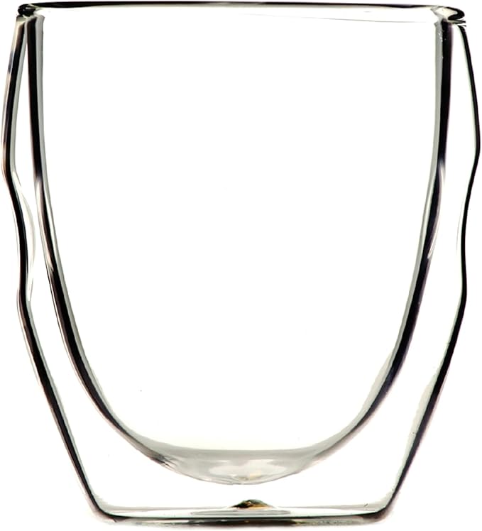Ozeri Moderna Artisan Series Double Wall 8 oz Beverage Glasses - Set of 4 Drinking Glasses