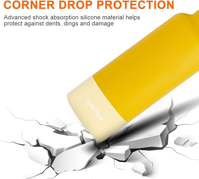 CHEETAH Protective Boot for Hydroflask Water Bottle 12oz - 40oz, BPA Free Bottom Silicone Sleeve Cover, Compatible with All Water Bottles with Bottom Width of 2.87-3.56in