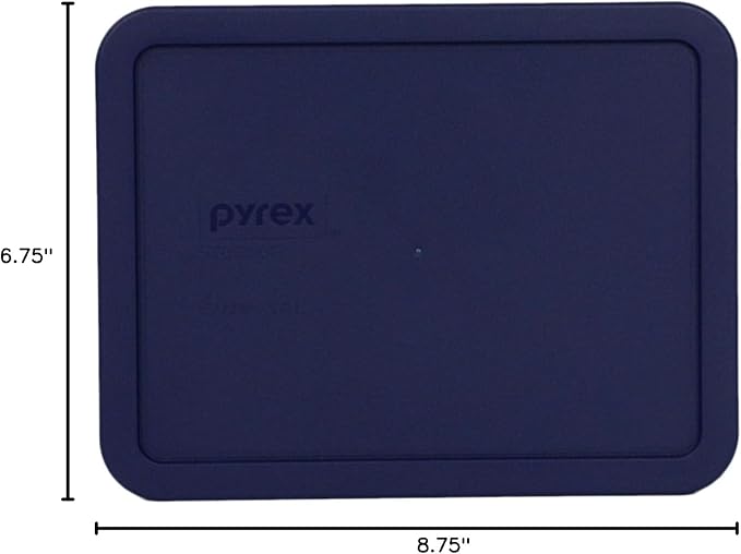 Pyrex 7211-PC 6 Cup Blue Food Storage Replacement Lid (2-Pack) - Made in USA