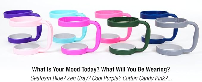 F-32 Handle - 19 COLORS - 30oz Size - Compatible with 30 oz YETI and 30 oz. OZARK TRAIL Tumbler Travel Mug - BPA FREE (30OZ, NEON WATERMELON, 1 Count (Pack of 1))