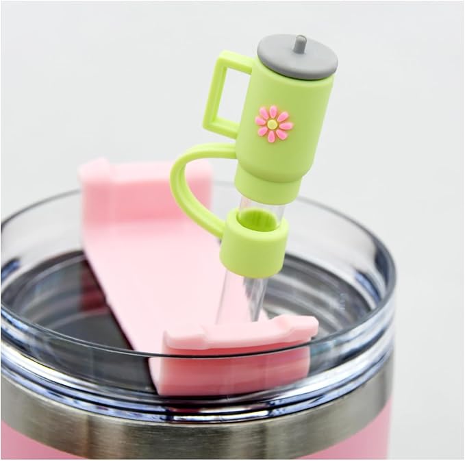 Stanley Cup Silicone Straw Topper - Compatible with 30 & 40 Oz Tumbler, Straw Tip Covers (10Pcs)