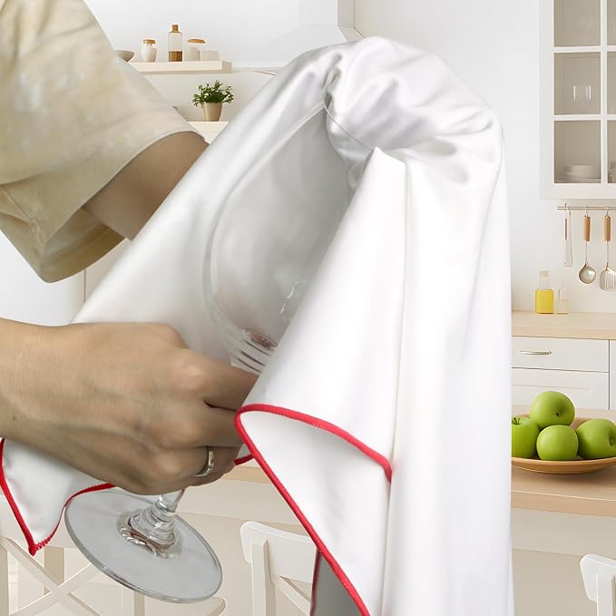 Wine Glass Polishing Cloths Large Glass Cleaning Cloth, Streak Free, Lint Free - Image 4