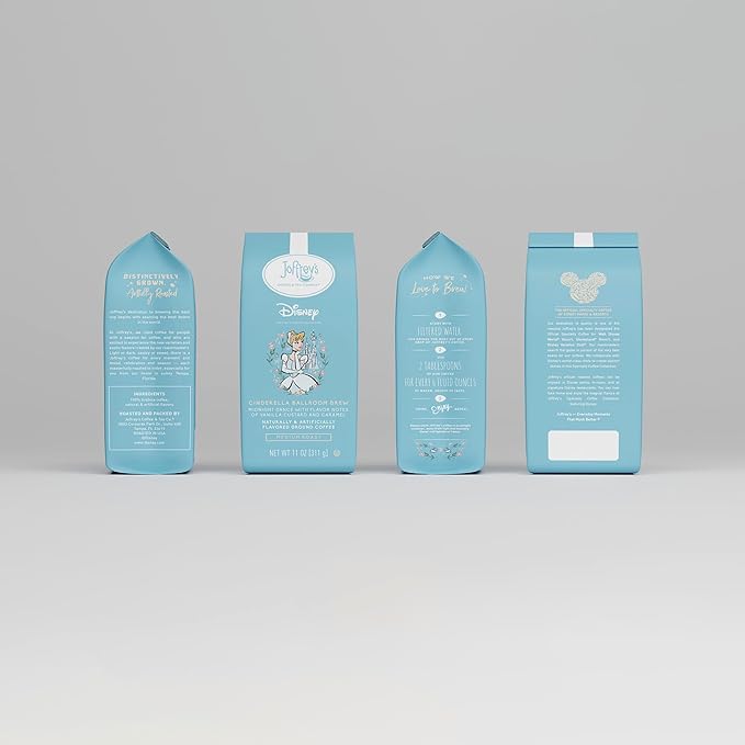 Joffrey's Coffee - Disney Cinderella Ballroom Brew | Vanilla Custard and Caramel Coffee, Medium Roast (Ground, 11oz)