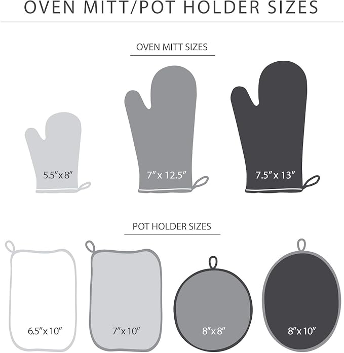 KitchenAid Asteroid Pot Holder 2-Pack Set, Grey, 6.5"x10"