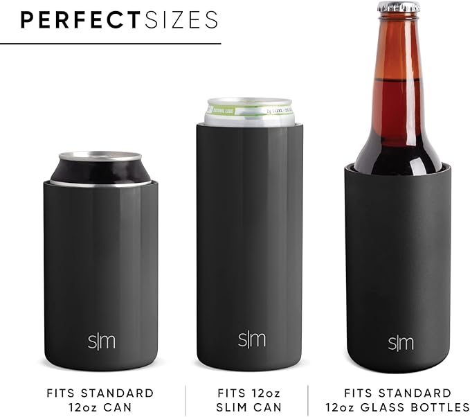 Simple Modern Skinny Can Cooler | Slim Insulated Stainless Steel Drink Sleeve Holder | Insulate Seltzer, Soda, Beer, Energy Drinks | Gift for Women Her | Ranger Collection | Slim 12oz |Almond Birch