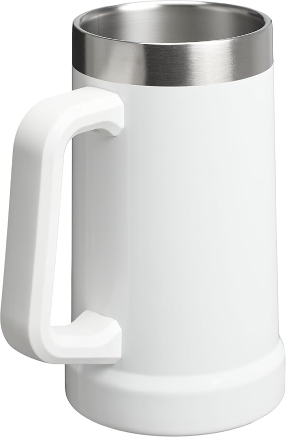 Stanley Stay-Chill Beer Stein 24 oz | Heavy Duty Big Grip Handle | Beer Tumbler Drink Cup, Holds 2 Cans | Insulated Stainless Steel Party Mug | BPA-Free