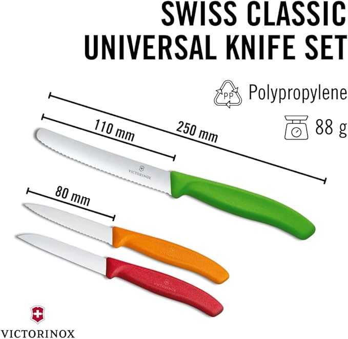 Victorinox Swiss Classic Multicolored 3-Piece Paring Knife Set