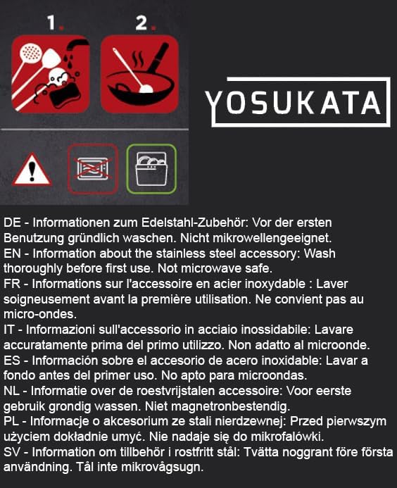 Yosukata 17" Wok Spatula and Ladle and Turner Spatula - Stainless Steel Cooking Utensils Set of 3-304 Stainless Steel Kitchen Utensils Set - Dishwasher Safe Wok Accessories - Cooking Tools