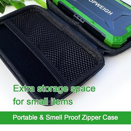 Pocket Scale, Dual Powered, Precision Gram Jewelry Scale with Zipper Case, Digital Small Coin Scale, Large Backlight Display, 500g x 0.01g, 6 Weighing Units,Cal Weight, USB Cable Included