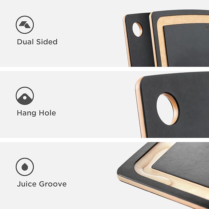 Epicurean Gourmet Series Cutting Board with Juice Groove, 27-Inch by 17.5-Inch, Slate/Natural