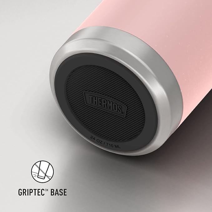 THERMOS ICON SERIES Stainless Steel Water Bottle with Spout - 24 Ounce, Sunset Pink - Vacuum Insulated Water Bottle with Lid