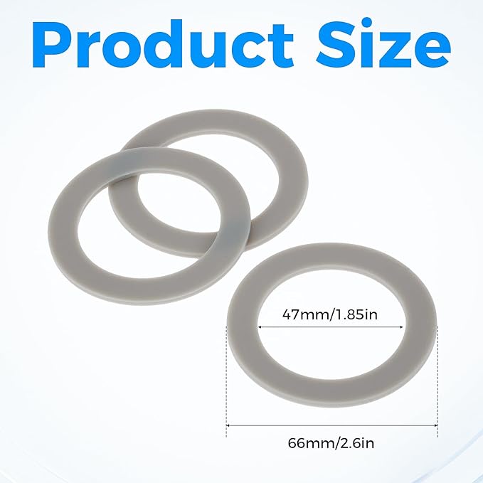 3Pcs Blender Gasket Rubber Seal O-Ring CUCB-456-3, Replacement for Cuisinart Blenders BFP703 BFP-703 BFP703B BFP-703CH SPB-7 SPB7 SPB-7BK CB8 CB9 BFP-703