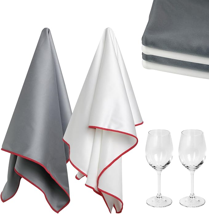 Wine Glass Polishing Cloths Large Glass Cleaning Cloth, Streak Free, Lint Free by DecorateYourLife