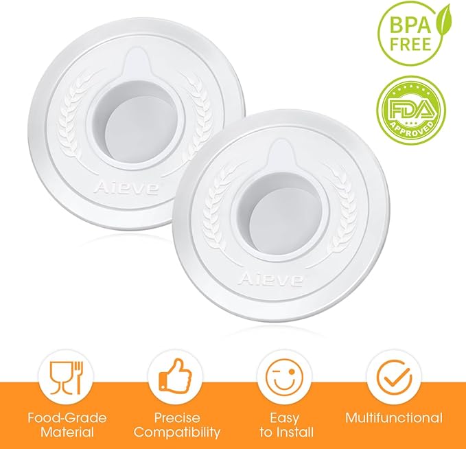 AIEVE Mixer Bowl Covers,Mixer Splatter Guard Lids for KitchenAid 4.5-5 Quart Tilt-Head Stand Mixer(2 Pack)