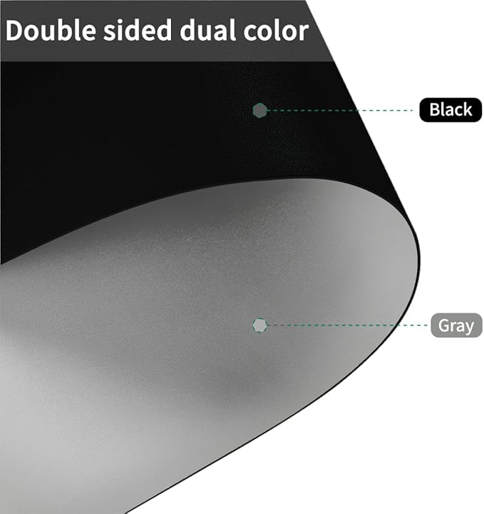 Leather Table Cover,1.8mm Thick,42x78 Inch Table Protector,Table Protector for Dining Room Table,Dining Table Cover,Table Cover Protector.(Black+Gray,42x78)