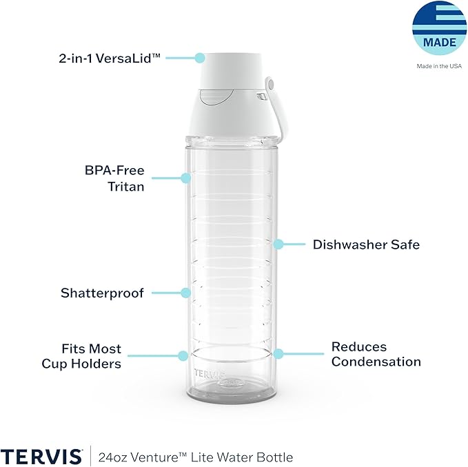 Tervis Venture Lite Kelly Ventura - Floral Collection Made in USA Double Walled Insulated Tumbler Travel Cup Keeps Drinks Cold & Hot, 24oz Water Bottle, Posy