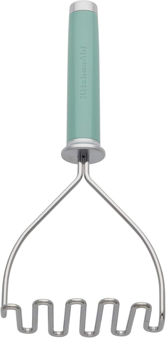 KitchenAid Gourmet Stainless Steel Wire Masher, 10.24-Inch, Aqua Sky