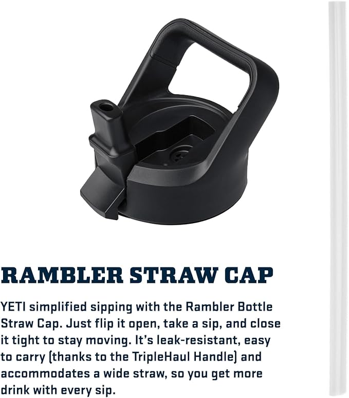 YETI Rambler 18 oz Bottle, Vacuum Insulated, Stainless Steel with Straw Cap, Seafoam