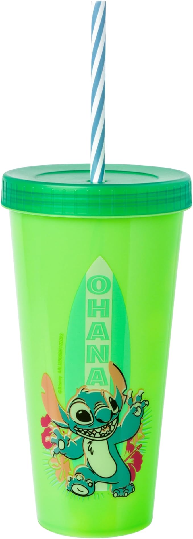 Silver Buffalo Disney Lilo and Stitch 4 Pack Color Changing Plastic Tumbler Set Featuring Stitch, 24 Ounces (Pack of 12)