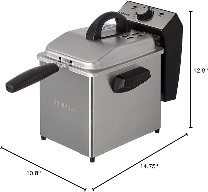 Cuisinart CDF-130 Deep Fryer, 2 Quart, Stainless Steel