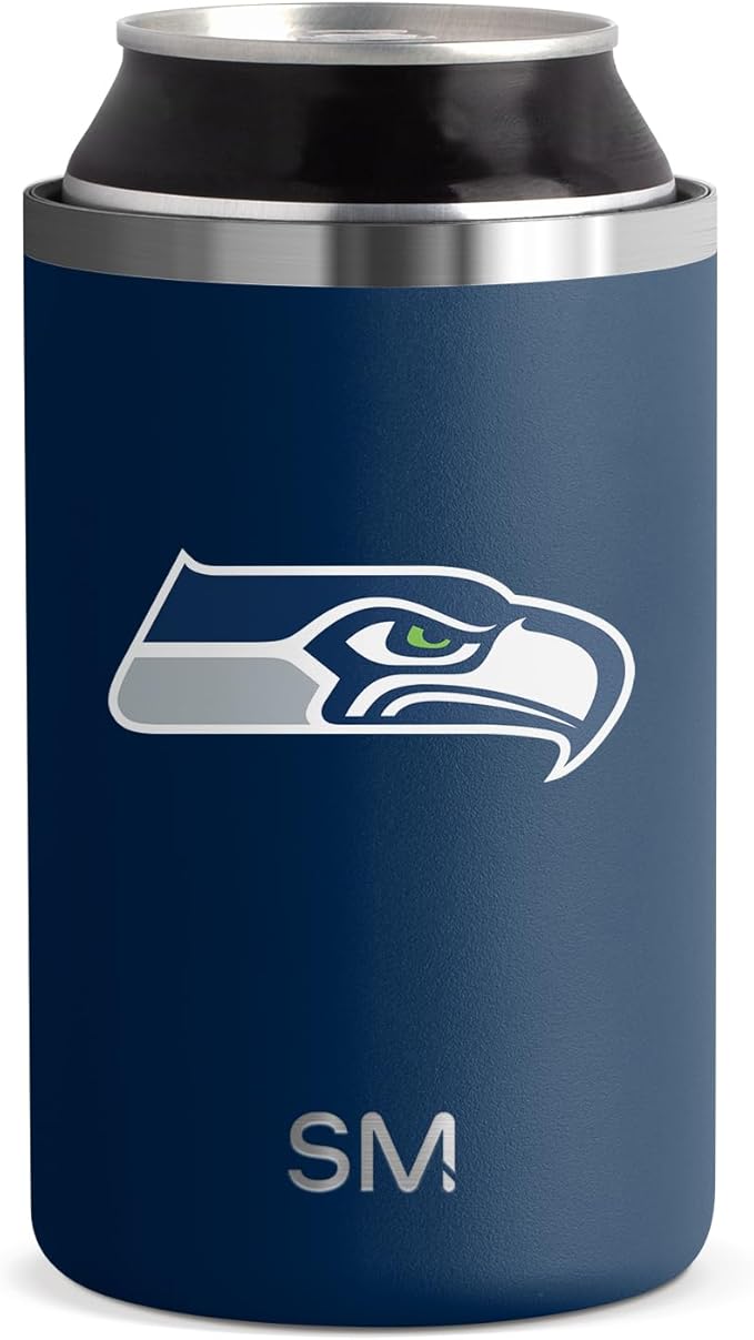 Simple Modern Officially Licensed NFL Seattle Seahawks Gifts for Men, Women, Dads, Fathers Day | Insulated Ranger Can Cooler for Standard 12oz Cans - Beer, Seltzer, and Soda