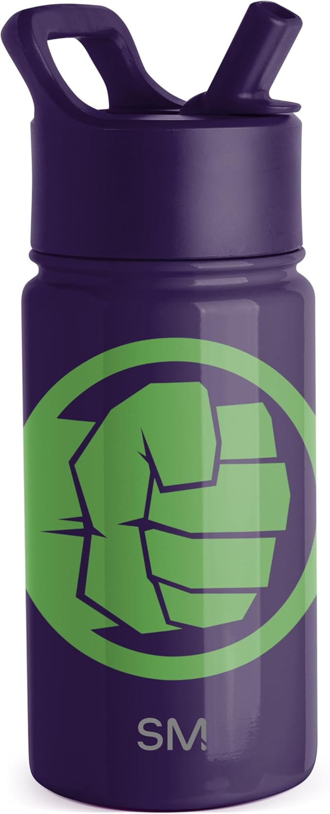 Simple Modern Kids Summit Water Bottle with Straw Lid | Marvel Hulk 14oz Stainless Steel Cup Insulated Tumbler for Toddlers, Boys, School | Hulk Smash
