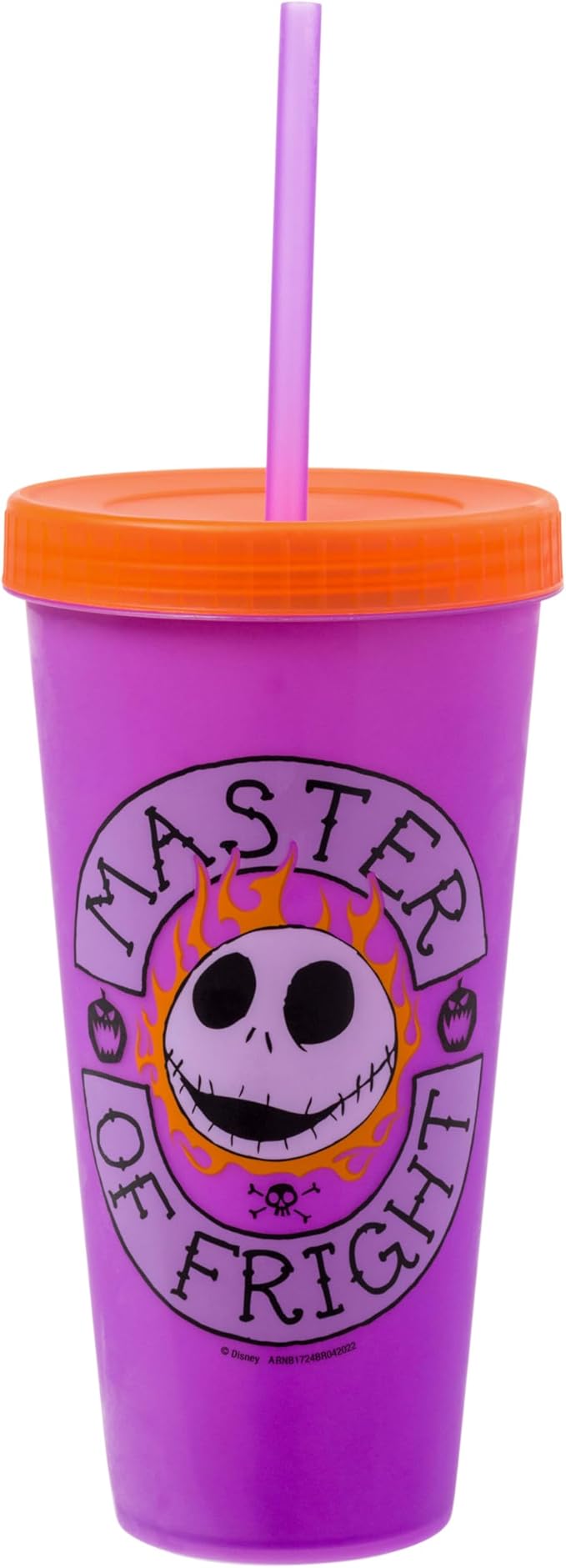 Silver Buffalo Disney The Nightmare Before Christmas 48 Pack Color Change Plastic Tumblers Featuring Jack Skellington, Sally, Oogie Boogie, and Zero, 24 Ounces