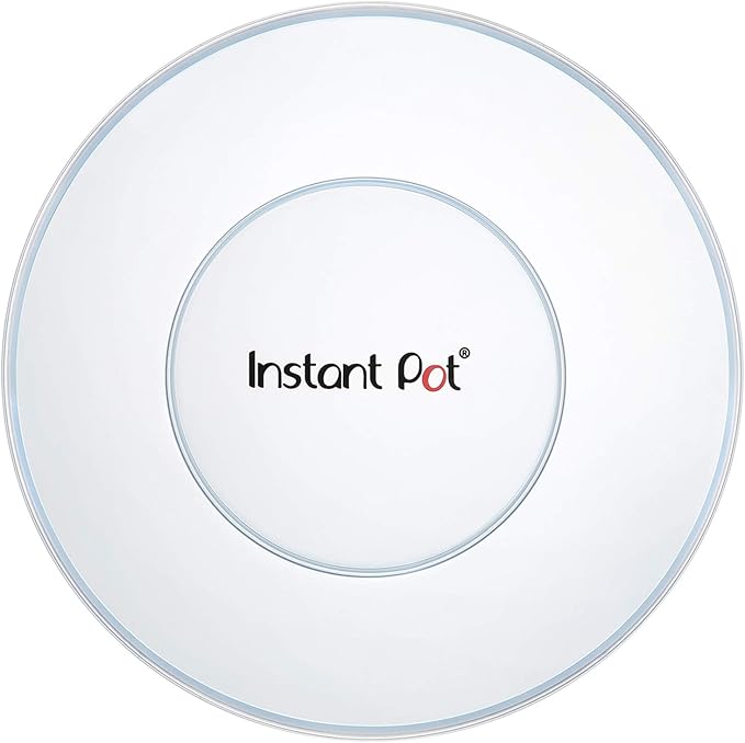 Instant Pot Silicone Lid, 8-In, 3-Qt Pot Lid, Reusable Silicone Lid for Bowl and Food Cover, Microwave Cover for Food, Transparent White