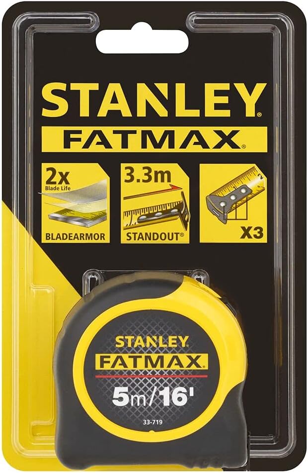 STANLEY FATMAX Classic Tape with Blade Armor, 5m/16ft