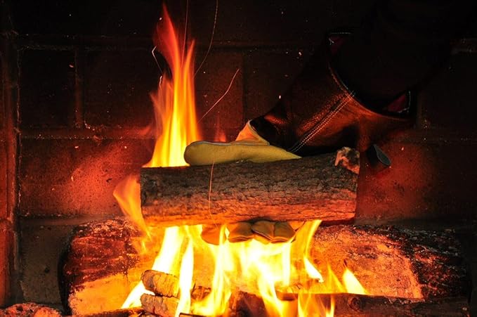 G & F Premium Leather BBQ Gloves, Heat & Fire Resistant, Suede Palm, Puncture & Cut Resistant, Cotton Lining, Ideal for Grilling, Animal Handling, Gardening, Thorn Pruning, Fire Pit & Outdoor Work