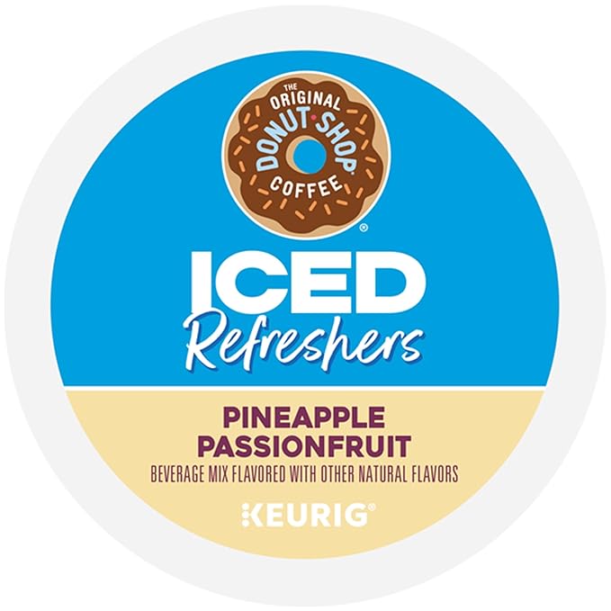 The Original Donut Shop Iced Refreshers, Pineapple Passionfruit Flavor, Keurig Single Serve K-Cup Pods, 20 Count