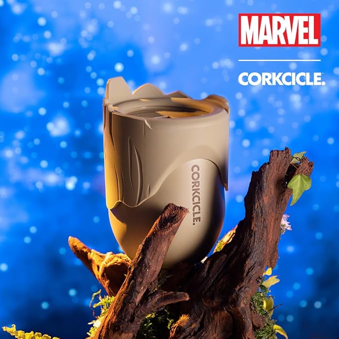 Corkcicle Stemless Insulated Wine Glass Tumbler - Keeps Beverages Cold 6 Hours & Hot 3 Hours - Stainless Steel - Easy-Grip - Summer Drinkware Gift - Keeps Drinks Ice Cold - 12 oz - Groot